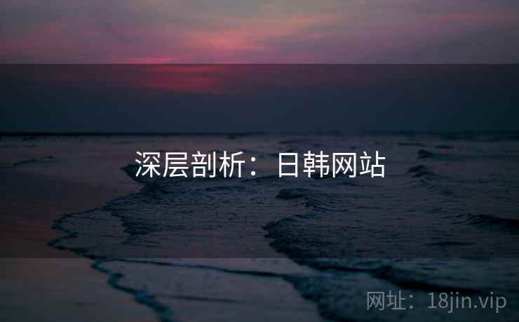 深层剖析：日韩网站  第2张