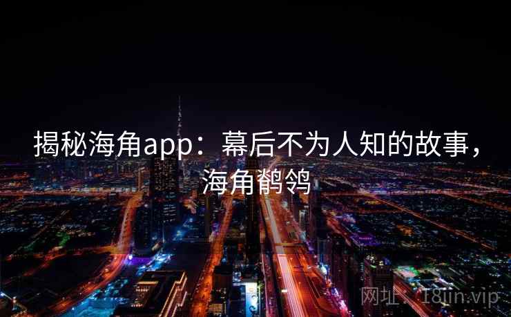揭秘海角app：幕后不为人知的故事，海角鹡鸰  第1张