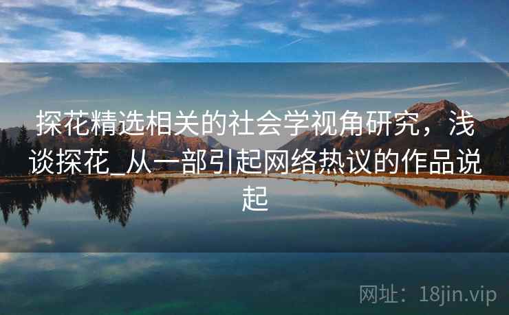 探花精选相关的社会学视角研究，浅谈探花_从一部引起网络热议的作品说起  第1张