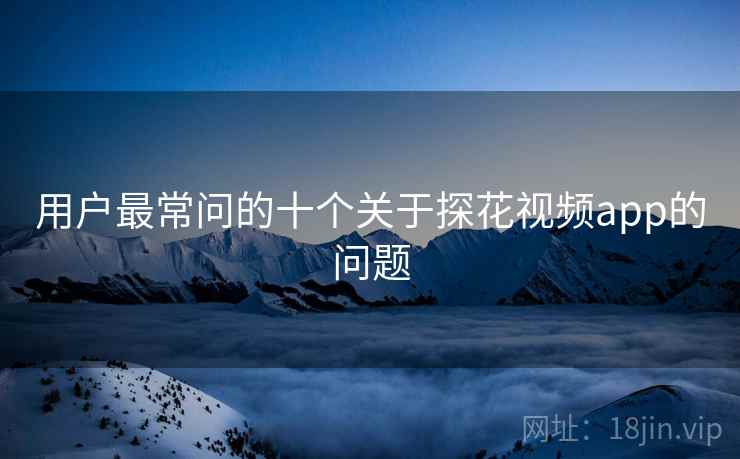 用户最常问的十个关于探花视频app的问题  第1张