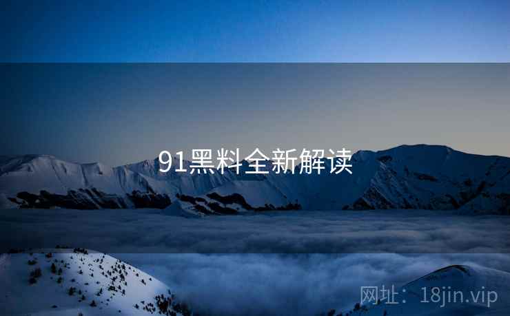 91黑料全新解读  第1张