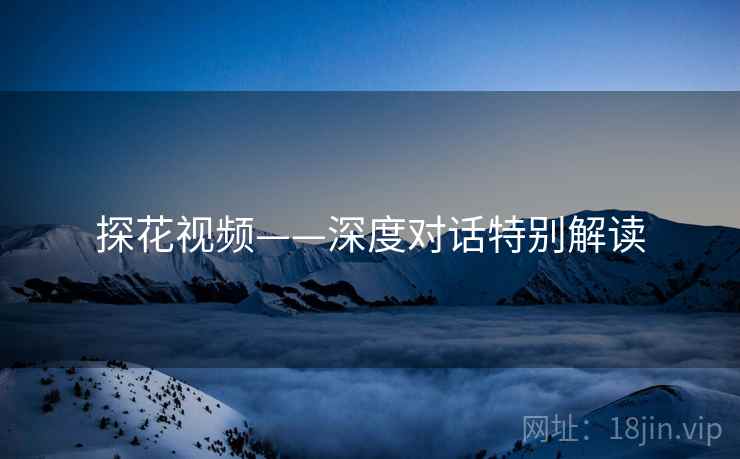 探花视频——深度对话特别解读  第2张