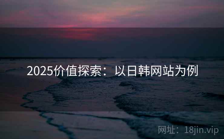 2025价值探索：以日韩网站为例  第2张