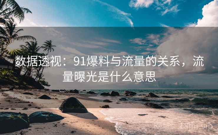 数据透视：91爆料与流量的关系，流量曝光是什么意思  第1张