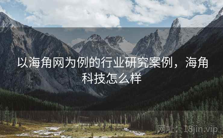 以海角网为例的行业研究案例，海角科技怎么样  第2张
