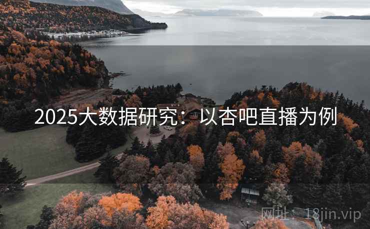 2025大数据研究：以杏吧直播为例  第1张
