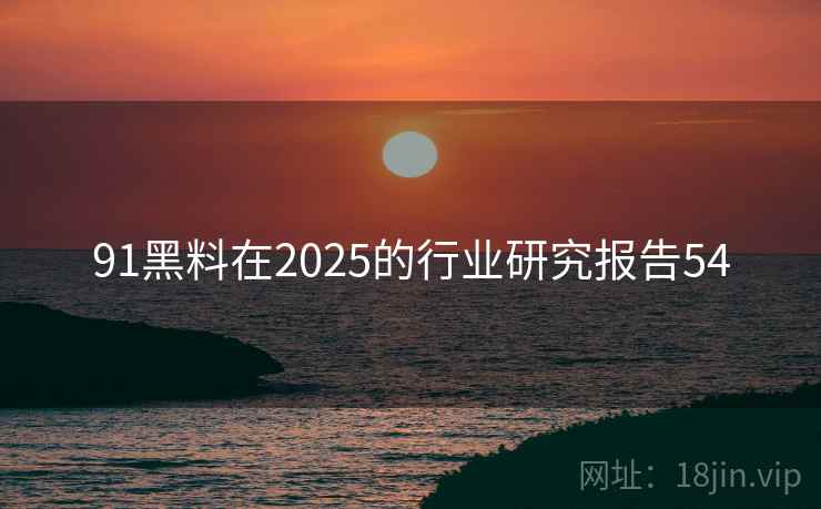 91黑料在2025的行业研究报告54  第2张